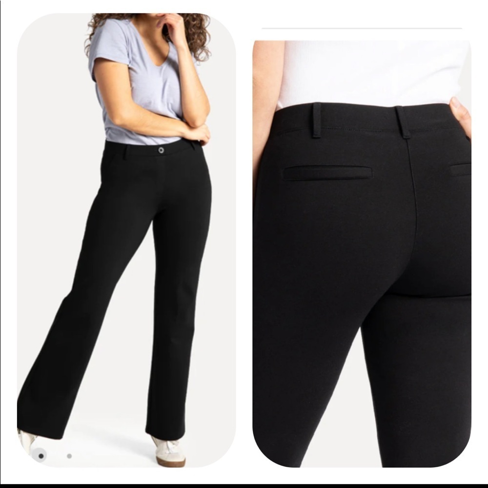 Betabrand Bootcut Classic Dress Yoga Pants Black